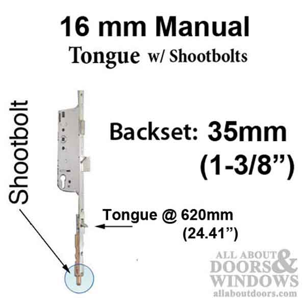 16mm Manual 35/92 Gear, Shootbolt-Tongue @ 24.41