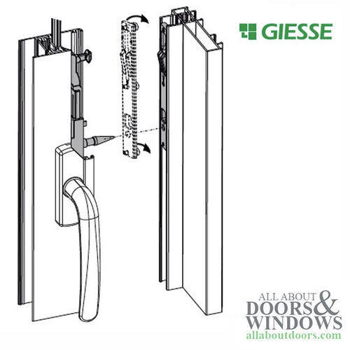 GOS Drive mechanism/assembly for Balcony Terrace sliding patio door - GOS Drive mechanism/assembly for Balcony Terrace sliding patio door