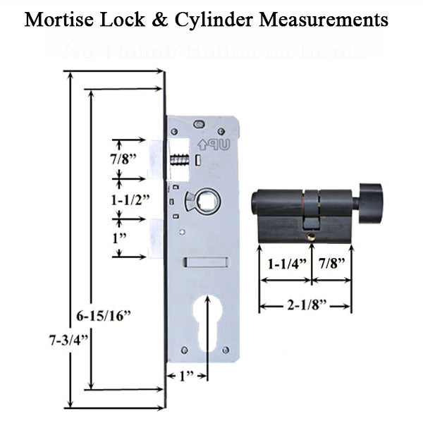 Andersen  Contemporary Storm Door Hardware, Kwikset Key - Andersen  Contemporary Storm Door Hardware, Kwikset Key