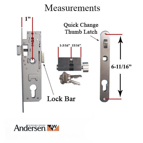Andersen/Emco Mortise Lock Handleset Replacement - Andersen/Emco Mortise Lock Handleset Replacement