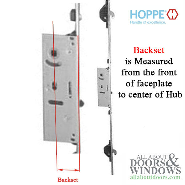 Hoppe Multipoint Lock - 35mm 2 Hooks, Multipoint Sliding Door Lock - Hoppe Multipoint Lock - 35mm 2 Hooks, Multipoint Sliding Door Lock