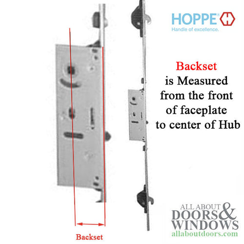 Hoppe Multipoint Lock - 35mm 2 Hooks, Multipoint Sliding Door Lock - Hoppe Multipoint Lock - 35mm 2 Hooks, Multipoint Sliding Door Lock