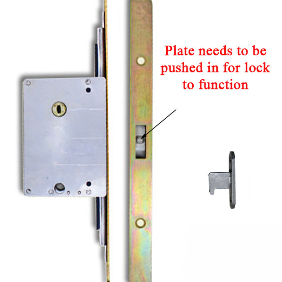 Single Point Sliding Door Lock, (SPL ) - Yellow DiChromate - Single Point Sliding Door Lock, (SPL ) - Yellow DiChromate