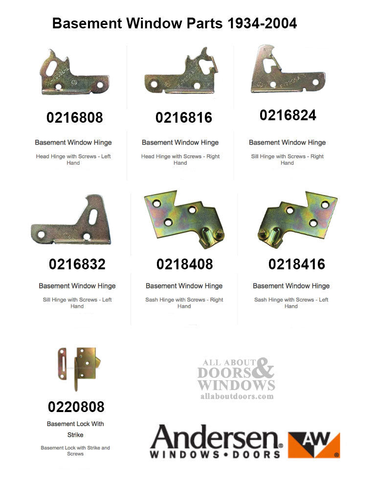 Head Hinge - Left 7205-1, Andersen Basement / Utility window - Head Hinge - Left 7205-1, Andersen Basement / Utility window