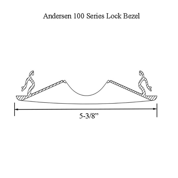 Andersen 100 Series Casement Lock Bezel - White - Andersen 100 Series Casement Lock Bezel - White
