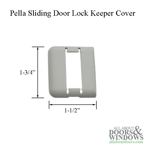 Plastic Cover for Pella Sliding Door Lock Keeper - Plastic Cover for Pella Sliding Door Lock Keeper