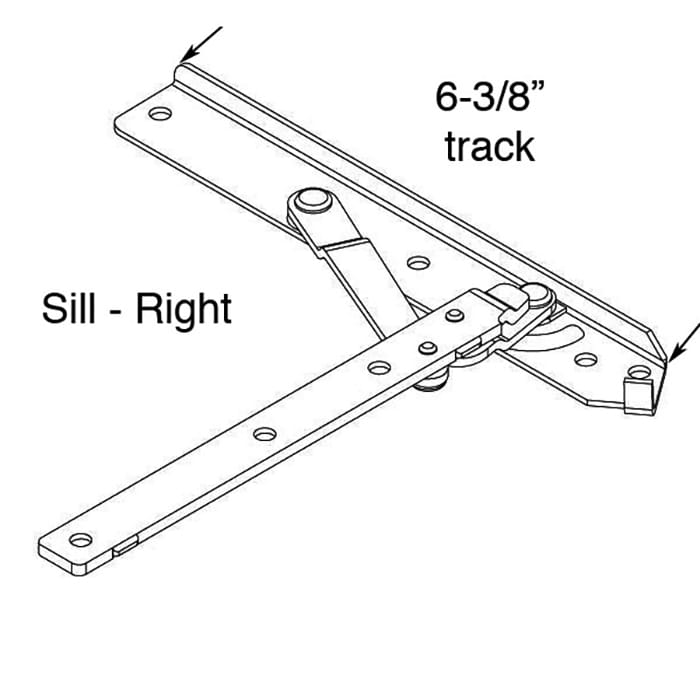 Hinge, Sill, Right 22 Inch Standard Andersen Casement Enhanced - Hinge, Sill, Right 22 Inch Standard Andersen Casement Enhanced