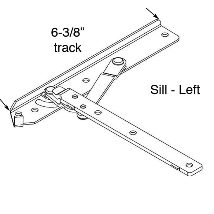 Hinge, Sill, Left 22 Inch Standard Andersen Casement Enhanced - Hinge, Sill, Left 22 Inch Standard Andersen Casement Enhanced