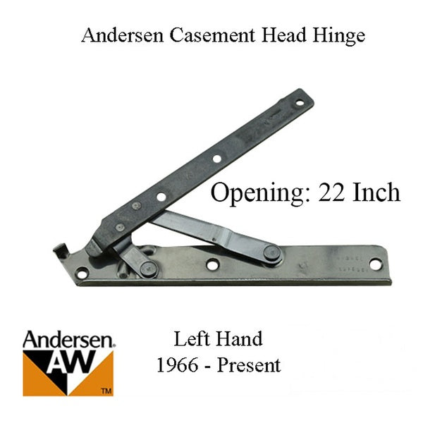 Andersen Enhanced Casement Straight Arm Head Hinge, Left Handed, 22 Inch - Andersen Enhanced Casement Straight Arm Head Hinge, Left Handed, 22 Inch