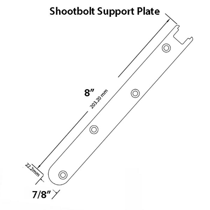 Hoppe High Performance Support Plate for Shootbolts Stainless Steel - Hoppe High Performance Support Plate for Shootbolts Stainless Steel