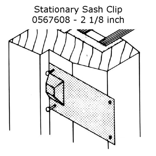 Andersen Primed Casement Windows, Sash Clips - Stationary - 2 1/8 inch - Andersen Primed Casement Windows, Sash Clips - Stationary - 2 1/8 inch