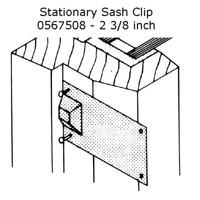 Andersen Primed Casement Windows, Sash Clips - Stationary - 2 3/8 inch w/nails - Andersen Primed Casement Windows, Sash Clips - Stationary - 2 3/8 inch w/nails