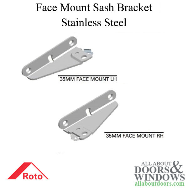 Roto Sash Bracket Assembly 35mm Face mount, Left Hand - Roto Sash Bracket Assembly 35mm Face mount, Left Hand