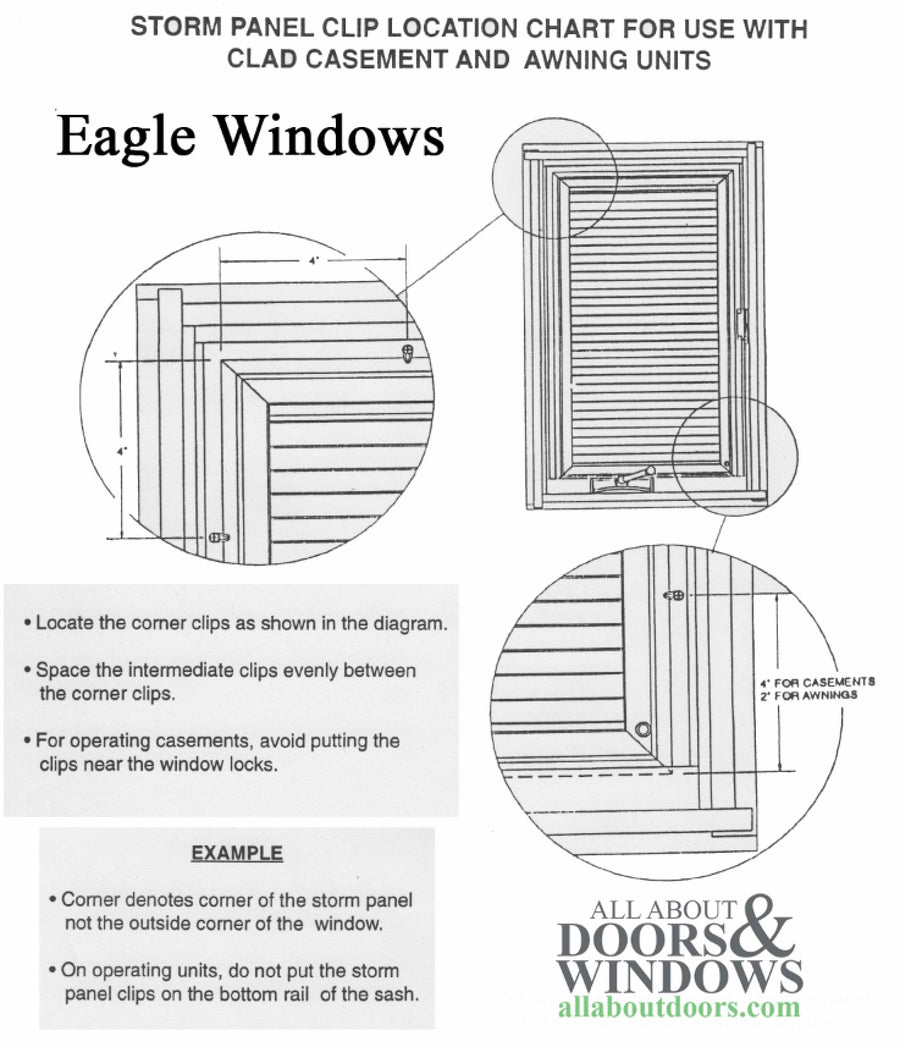 Eagle Window Zinc Diecast Screen Clip 1/4-inch Offset 10 Pack - Eagle Window Zinc Diecast Screen Clip 1/4-inch Offset 10 Pack