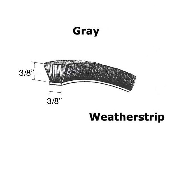 Weatherstrip For Commercial Doors Grey .350 Inch Pile With .350 Inch Backing For Storefront Doors - Weatherstrip For Commercial Doors Grey .350 Inch Pile With .350 Inch Backing For Storefront Doors
