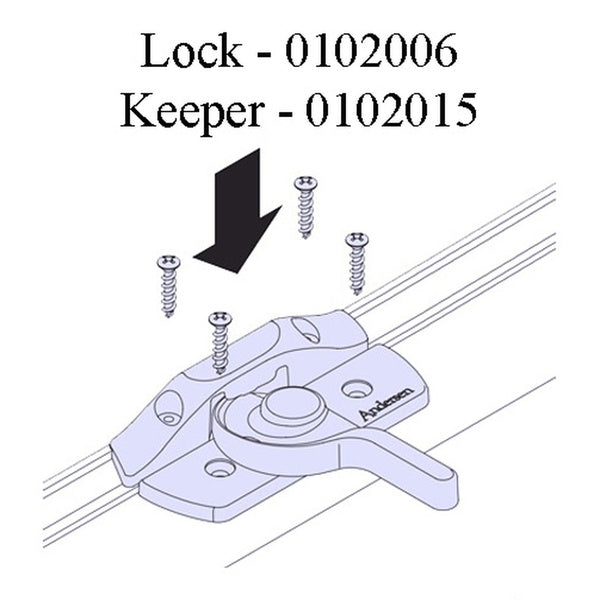 Andersen Screw Pack for 400 Series Woodwright Sash Lock & Keeper - Stone - Andersen Screw Pack for 400 Series Woodwright Sash Lock & Keeper - Stone