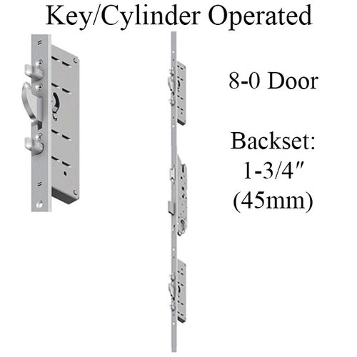 Hoppe 24mm Key Operated Multipoint Lock, 1-3/4