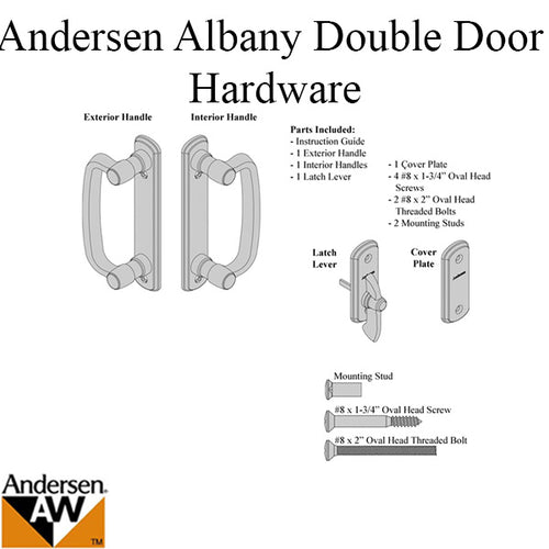 Andersen Sliding Door Handle With Hardware Andersen Albany Double Door Pulls - Andersen Sliding Door Handle With Hardware Andersen Albany Double Door Pulls