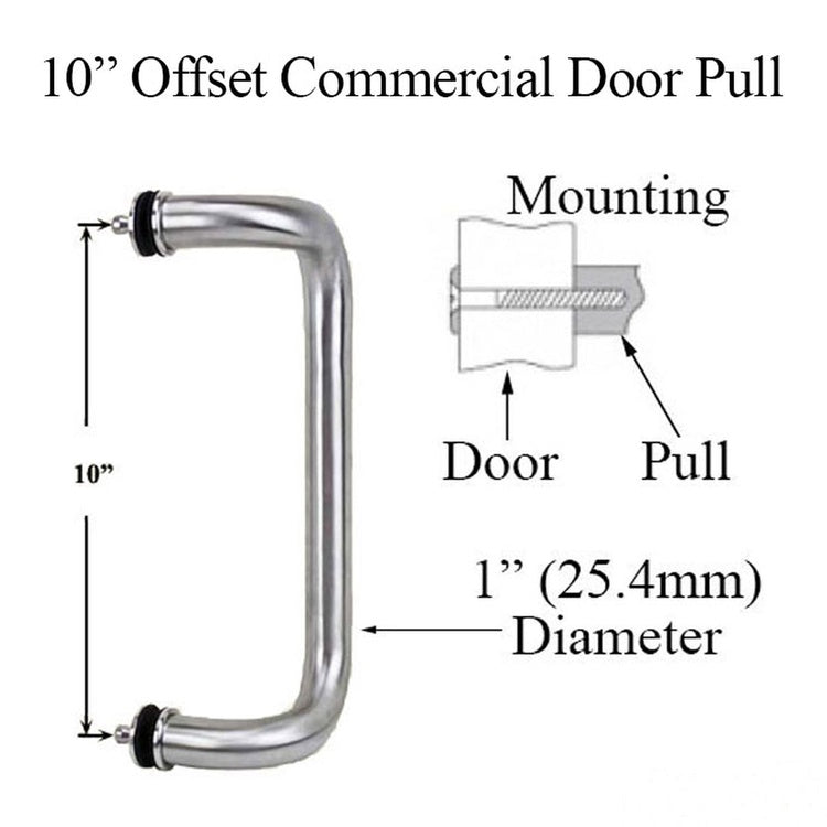 Rockwell Security 10 inch Offset Back to Back Commercial Door Pull - Rockwell Security 10 inch Offset Back to Back Commercial Door Pull