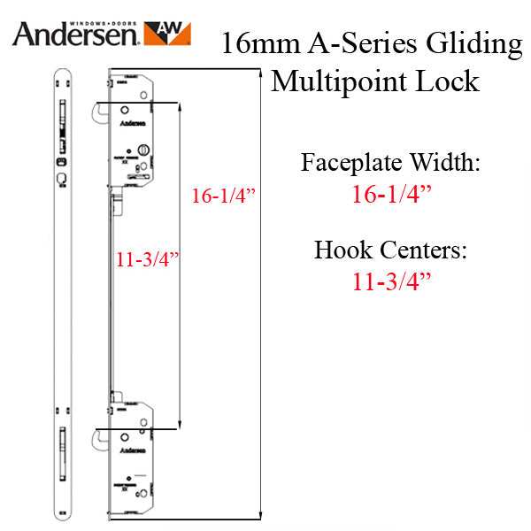 Andersen A-Series Gliding Door Multipoint Lock - Andersen A-Series Gliding Door Multipoint Lock