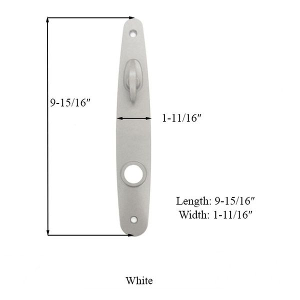 Andersen Tribeca Escutcheon Plate White For 2 Panel Frenchwood Hinged Doors - Andersen Tribeca Escutcheon Plate White For 2 Panel Frenchwood Hinged Doors