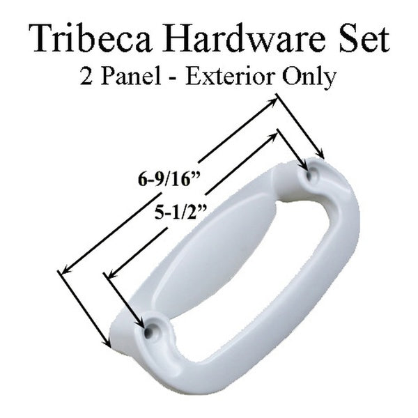 Andersen Tribeca 2-Panel Exterior Trim Hardware - Stone - Andersen Tribeca 2-Panel Exterior Trim Hardware - Stone