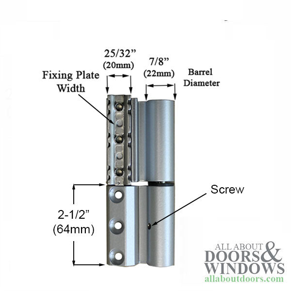Giesse Terrace Door Flash Hinge XL clamp hinge C001 for Euro Groove - Giesse Terrace Door Flash Hinge XL clamp hinge C001 for Euro Groove