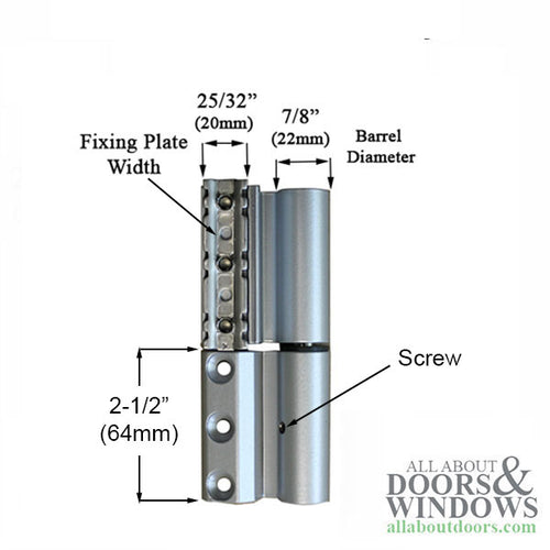 Giesse Terrace Door Flash Hinge XL clamp hinge C001 for Euro Groove - Giesse Terrace Door Flash Hinge XL clamp hinge C001 for Euro Groove