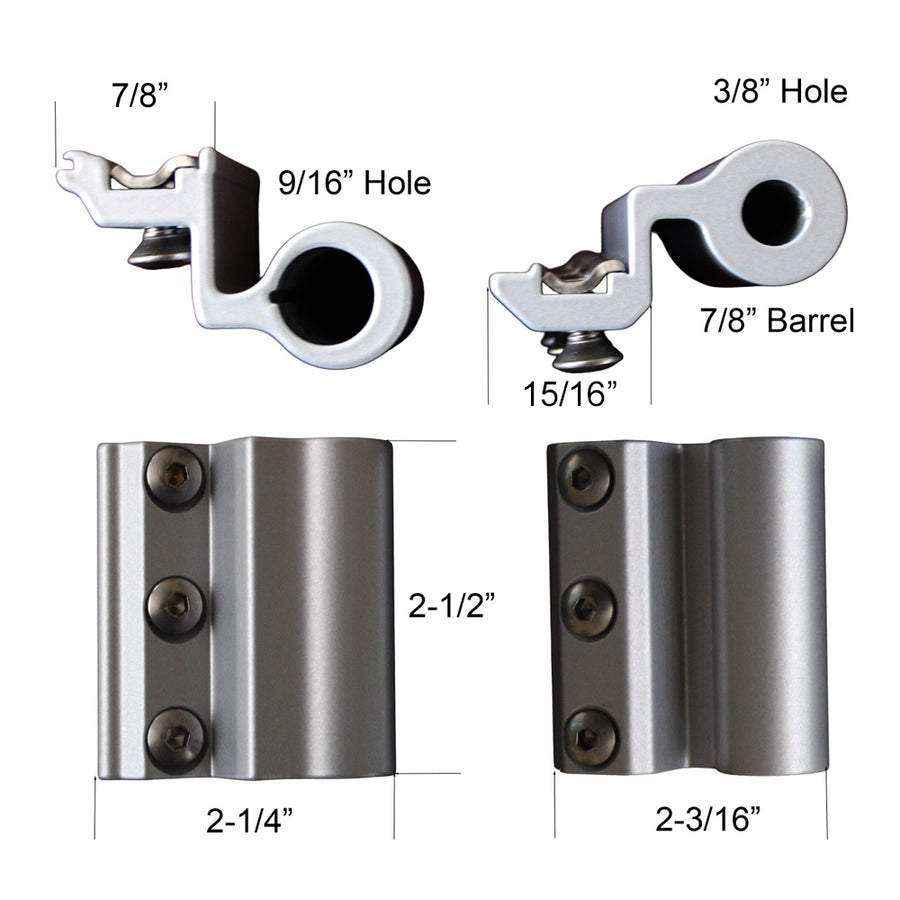 Clamp Hinge for Aluminum Terrace and Balcony Doors - Clamp Hinge for Aluminum Terrace and Balcony Doors