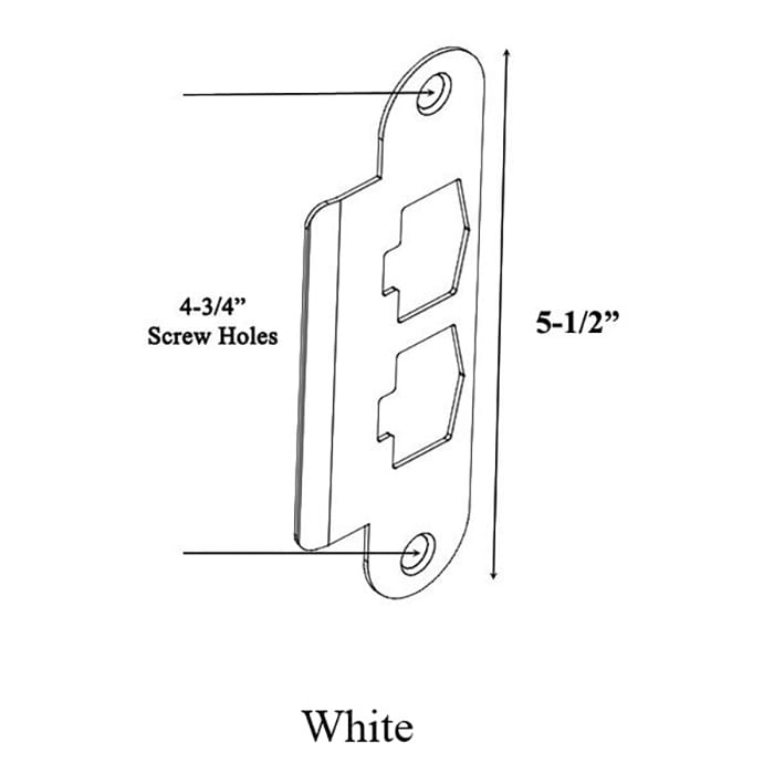 Strike Plate Cover - Andersen Frenchwood - 1990 to Present - White - Strike Plate Cover - Andersen Frenchwood - 1990 to Present - White