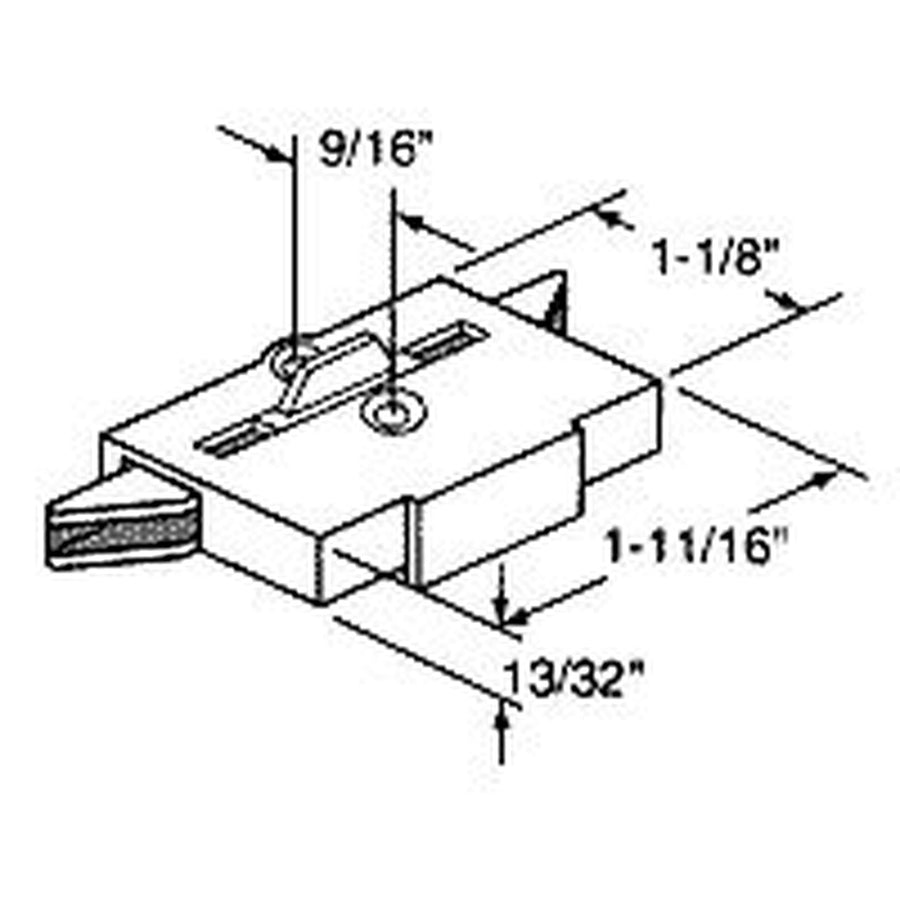 Acorn Plastic Window Latch, Non-Handed - Black - Acorn Plastic Window Latch, Non-Handed - Black