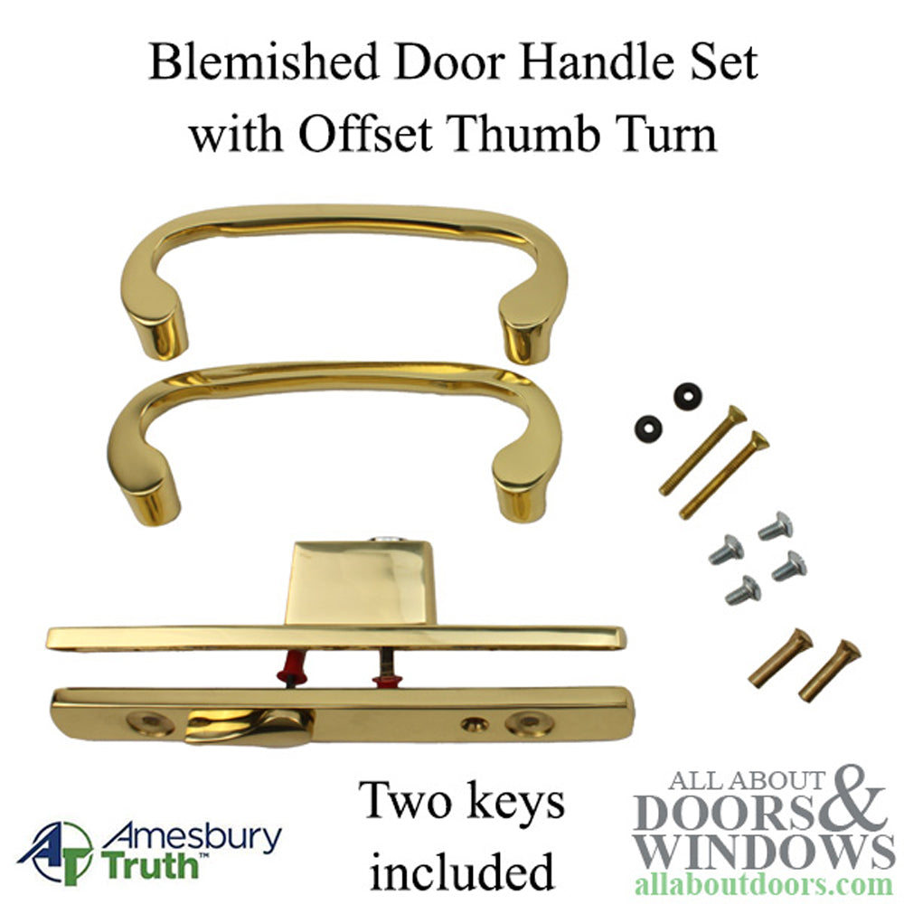 Legacy Door Handle For Sliding Glass Keyed Handle With Offset Thumb Turn (Blemished) - Legacy Door Handle For Sliding Glass Keyed Handle With Offset Thumb Turn (Blemished)