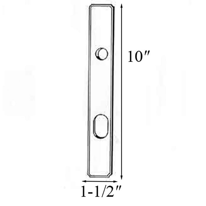 Parts- Escutcheon Plate, Frenchwood Hinged, Outside - Brass - Parts- Escutcheon Plate, Frenchwood Hinged, Outside - Brass