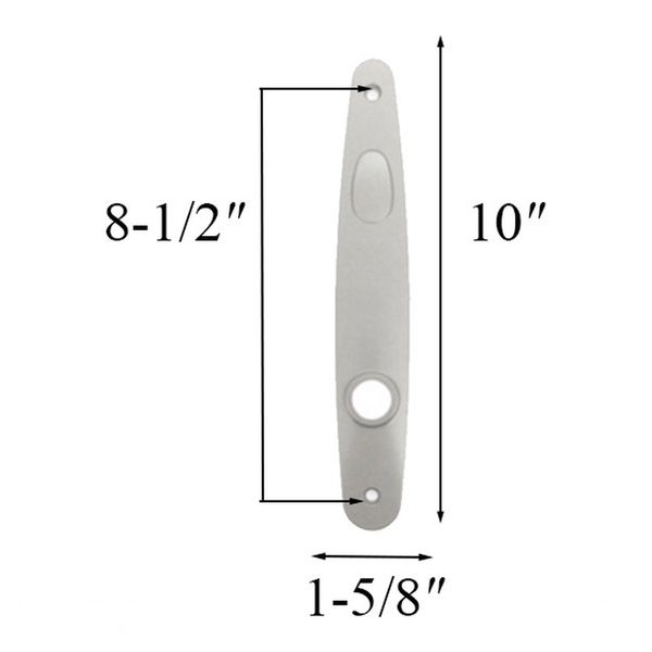 Exterior/Interior Escutcheon Plate - Tribeca Passive Handle Set - White - Exterior/Interior Escutcheon Plate - Tribeca Passive Handle Set - White