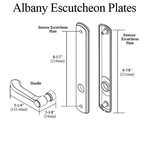 Escutcheon Plate, Albany Interior Passive Door - Black - Escutcheon Plate, Albany Interior Passive Door - Black