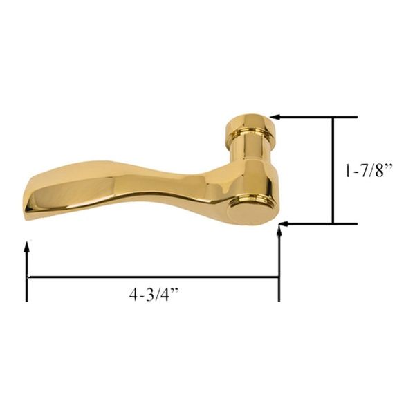 Andersen Newbury Handle, Left Hand - Bright Brass - Andersen Newbury Handle, Left Hand - Bright Brass