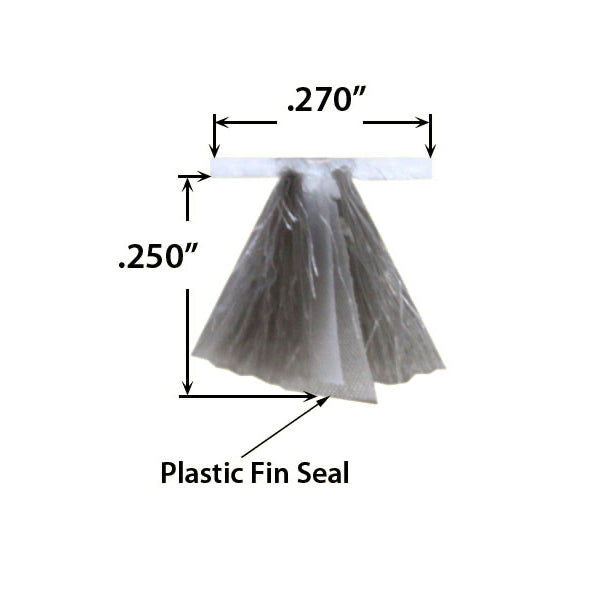 Weatherstrip .270 Backing x .250 Pile w/ Fin Seal - Choose Color - Weatherstrip .270 Backing x .250 Pile w/ Fin Seal - Choose Color