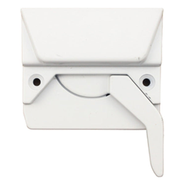 Right Hand Sash Lock with 2-3/8 Inch Screw Holes - White, Blemished - Right Hand Sash Lock with 2-3/8 Inch Screw Holes - White, Blemished