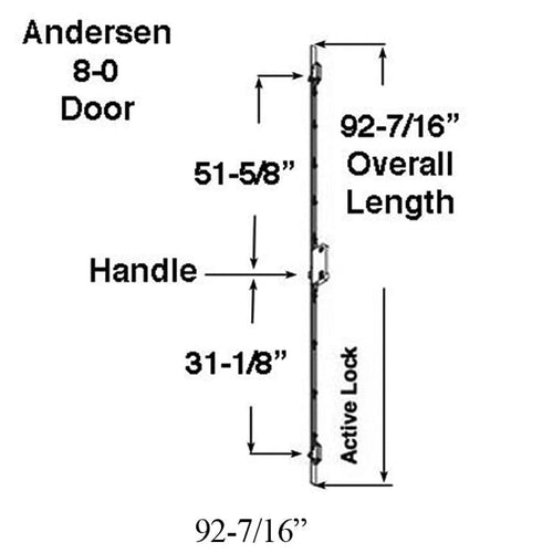 Andersen Multipoint Lock for A-Series Hinged Doors, 92-7/16