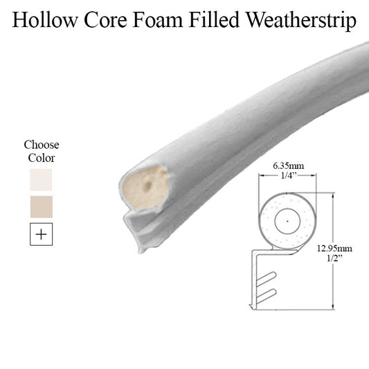 Hollow Core Foam Filled bulb, .250 Diameter Offset Barb