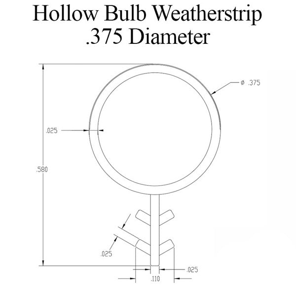 Weatherstrip For Doors and Windows Durable Seal .375 Inch Diameter Hollow Bulb White Weatherstrip - Weatherstrip For Doors and Windows Durable Seal .375 Inch Diameter Hollow Bulb White Weatherstrip