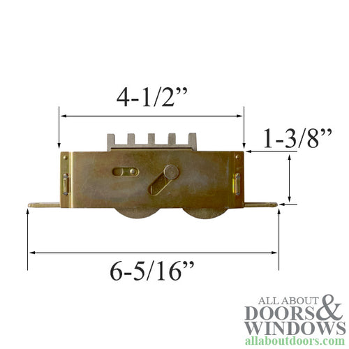Pella Tandem Roller with Bracket Pella 250 Series Patio Door Dual Wheel Roller - Pella Tandem Roller with Bracket Pella 250 Series Patio Door Dual Wheel Roller