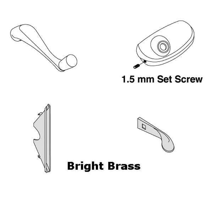 Hardware Pack, EZ, Estate Style - Bright Brass - Hardware Pack, EZ, Estate Style - Bright Brass