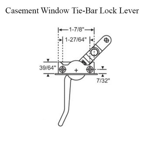 Roto Mechan GA722  Casement Sash Lock Handle  Right Hand - Roto Mechan GA722  Casement Sash Lock Handle  Right Hand
