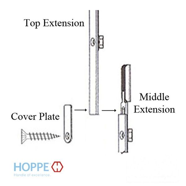 Cover Plate - Shootbolt Extension - Stainless - Cover Plate - Shootbolt Extension - Stainless