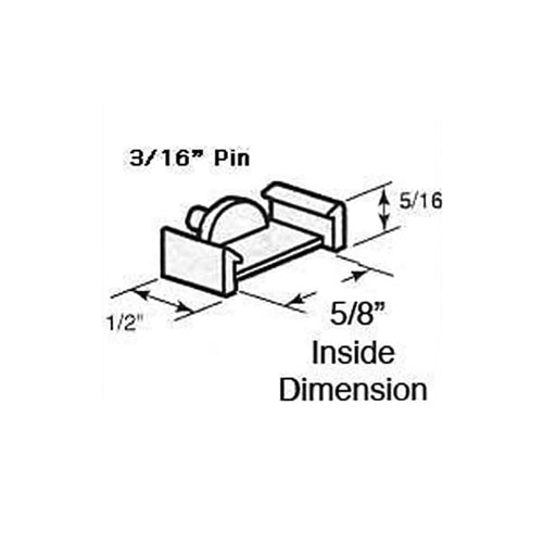 Window Parts: Grille / Grid Clip, 3/16 tall Insert, Clear Plastic 8712 - Window Parts: Grille / Grid Clip, 3/16 tall Insert, Clear Plastic 8712