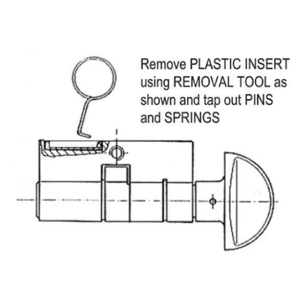 CES Cylinder Plug, Plastic Cap - Gray - CES Cylinder Plug, Plastic Cap - Gray