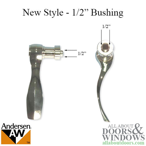 Andersen  Newbury Handle Right Hand Door Handle Bright Brass - Andersen  Newbury Handle Right Hand Door Handle Bright Brass