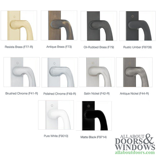 HOPPE HLS 9000 Sliding Door Handle Set with Verona Lever Fixed Dummy Resista Brass - HOPPE HLS 9000 Sliding Door Handle Set with Verona Lever Fixed Dummy Resista Brass
