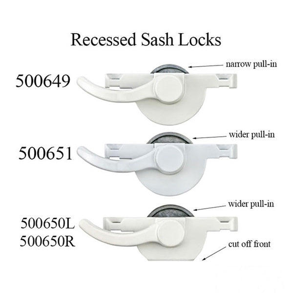 Recessed Sash Lock, 2-3/16 Right Hand - Recessed Sash Lock, 2-3/16 Right Hand